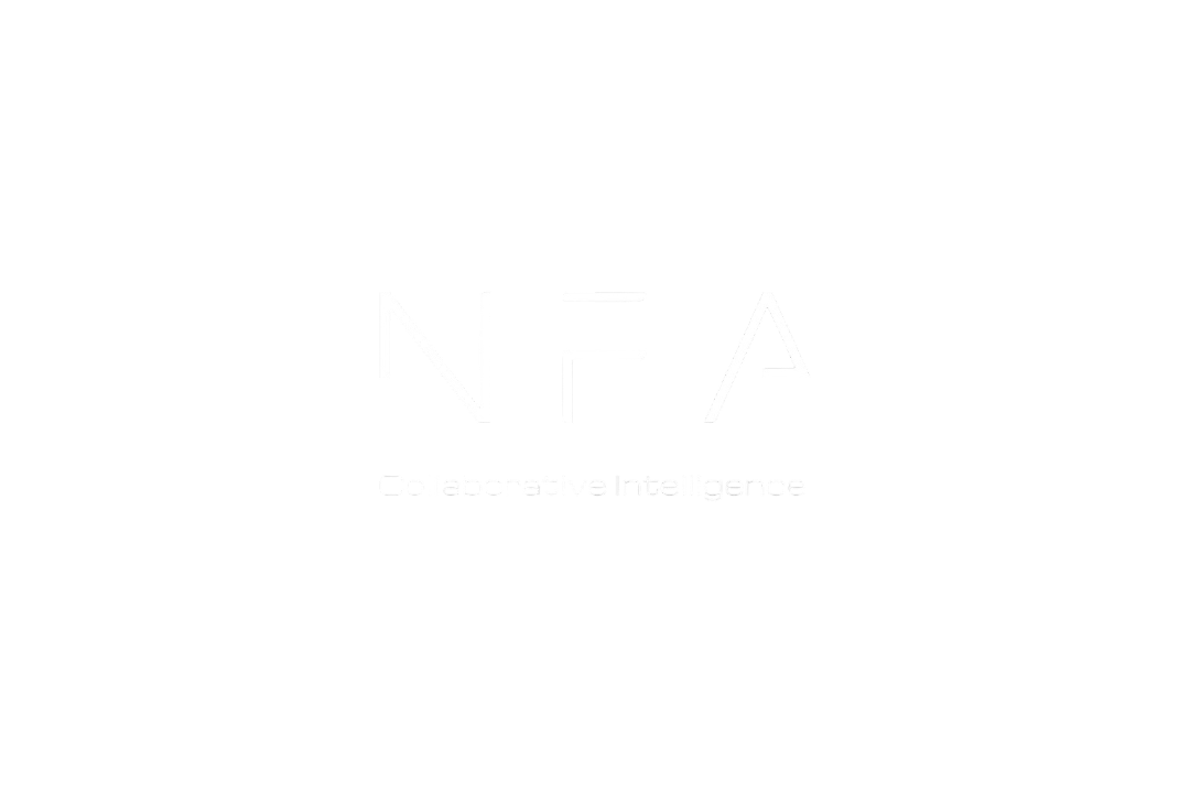 NFA wordmark with Collaborative Intelligence on dark